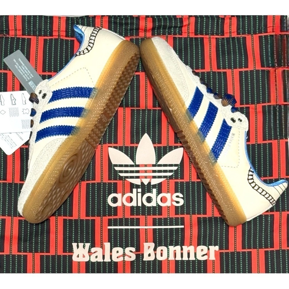 Adidas × Wales Bonner Samba Wonder Clay Royal Blue Women’s sneakers Size 4.5 NEW - Picture 3 of 15